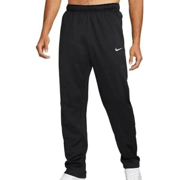 Nike Men's Size Large Therma-FIT Sweatpants Pants Open Hem Fitness DQ4856-010 - Picture 1 of 4